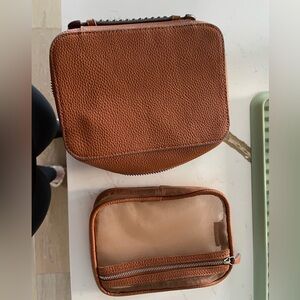 Trish McEvoy Leather Makeup Planner Bag